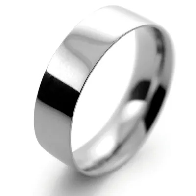 Flat Court Light - 6mm Palladium Wedding Ring 